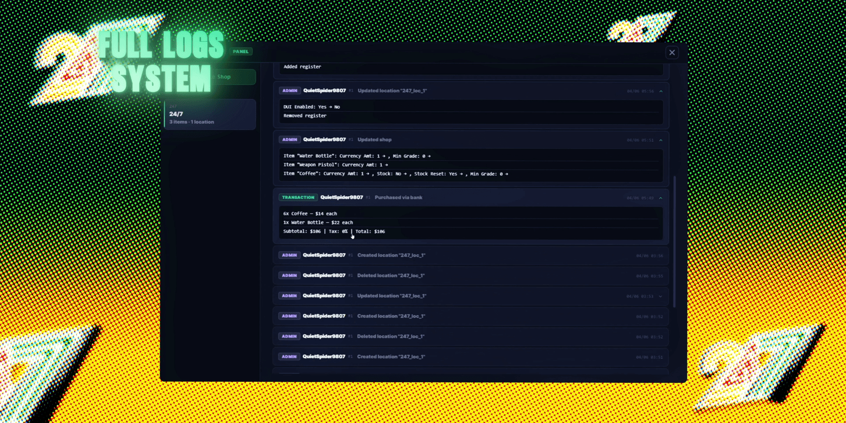 Full Logs System